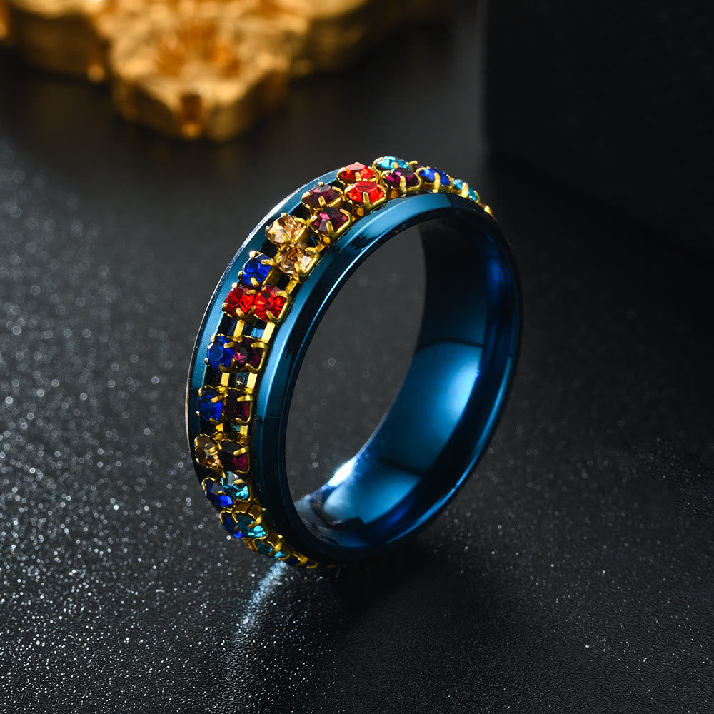 FREE Today: Colorful Diamond Spinner Ring