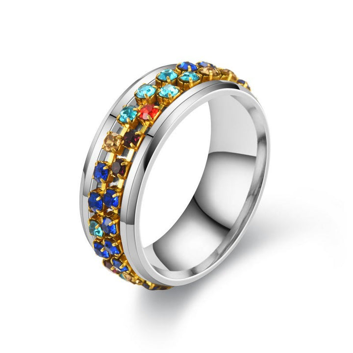 FREE Today: Colorful Diamond Spinner Ring