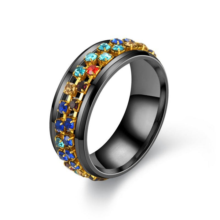 FREE Today: Colorful Diamond Spinner Ring