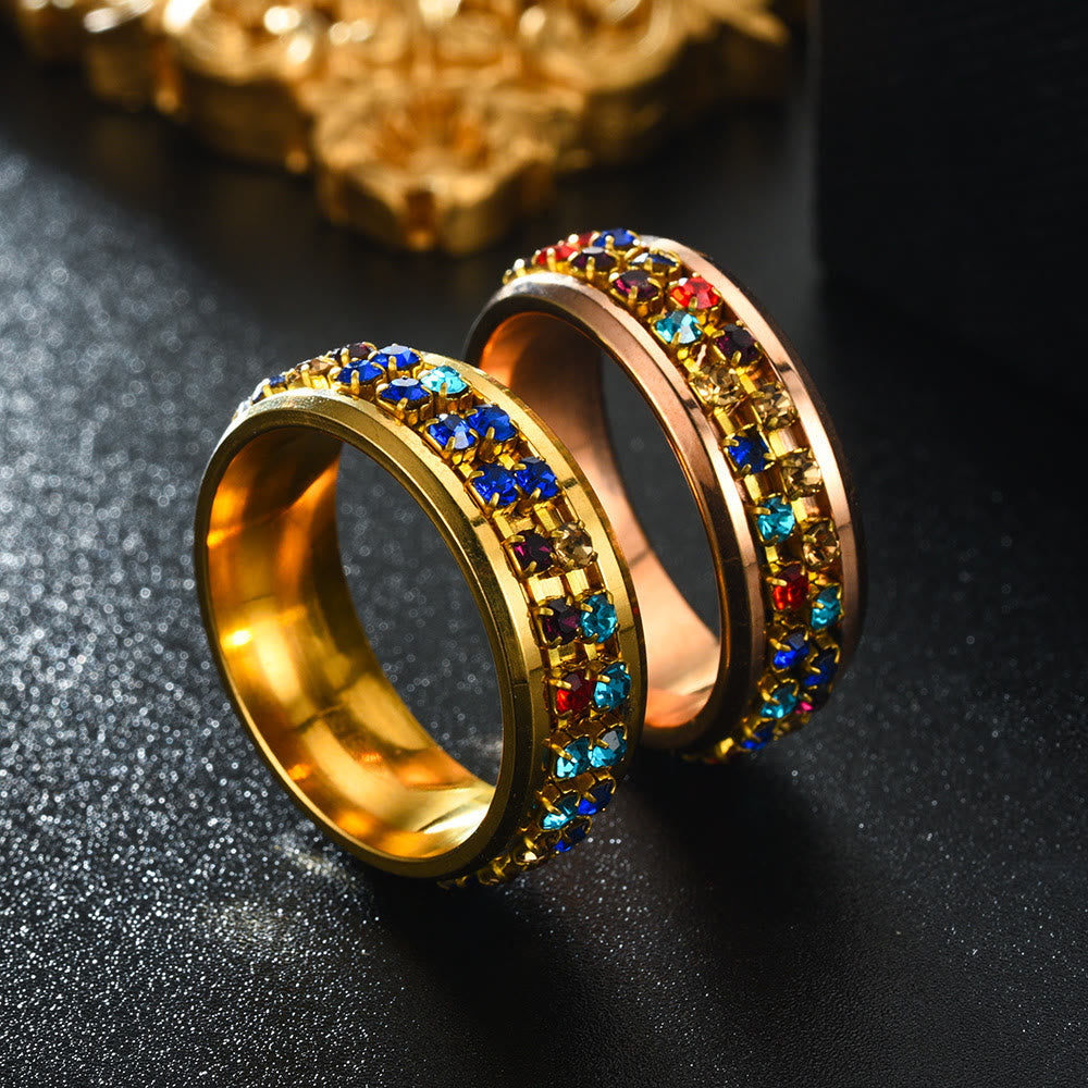 FREE Today: Colorful Diamond Spinner Ring
