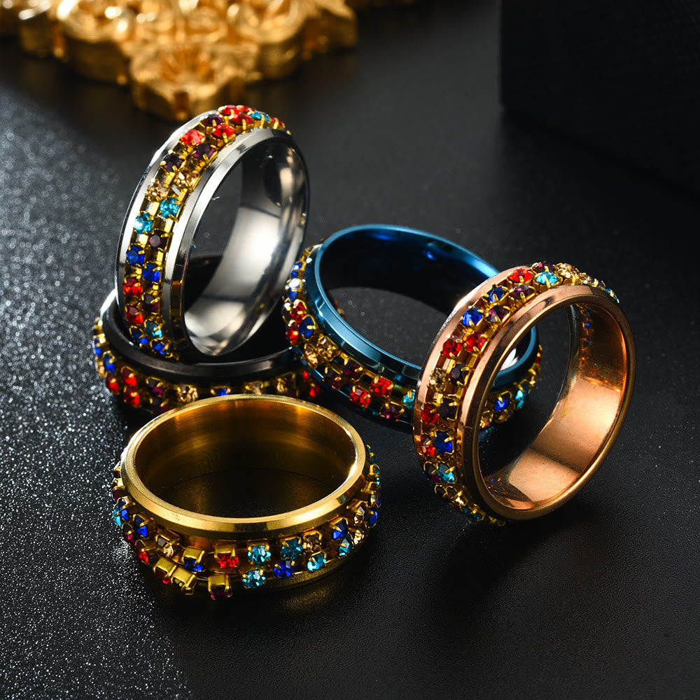 FREE Today: Colorful Diamond Spinner Ring