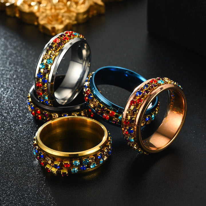 FREE Today: Colorful Diamond Spinner Ring