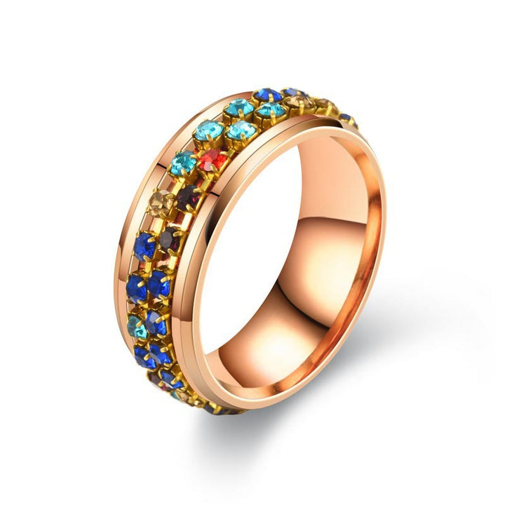 FREE Today: Colorful Diamond Spinner Ring