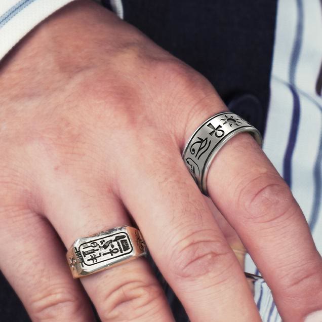 WorldNorse 925 Sterling Silver Runes Ring