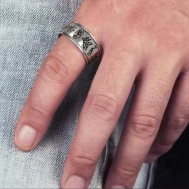 WorldNorse 925 Sterling Silver Runes Ring