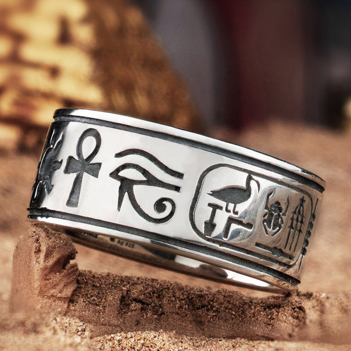 WorldNorse 925 Sterling Silver Runes Ring