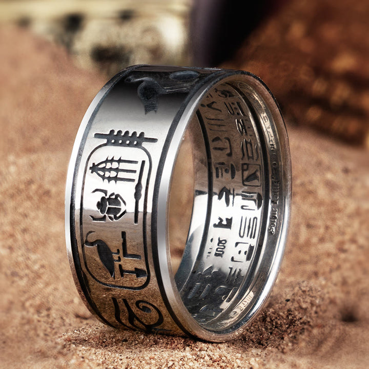 WorldNorse Handcrafted 925 Silver Runes Ring - US13 - image 0