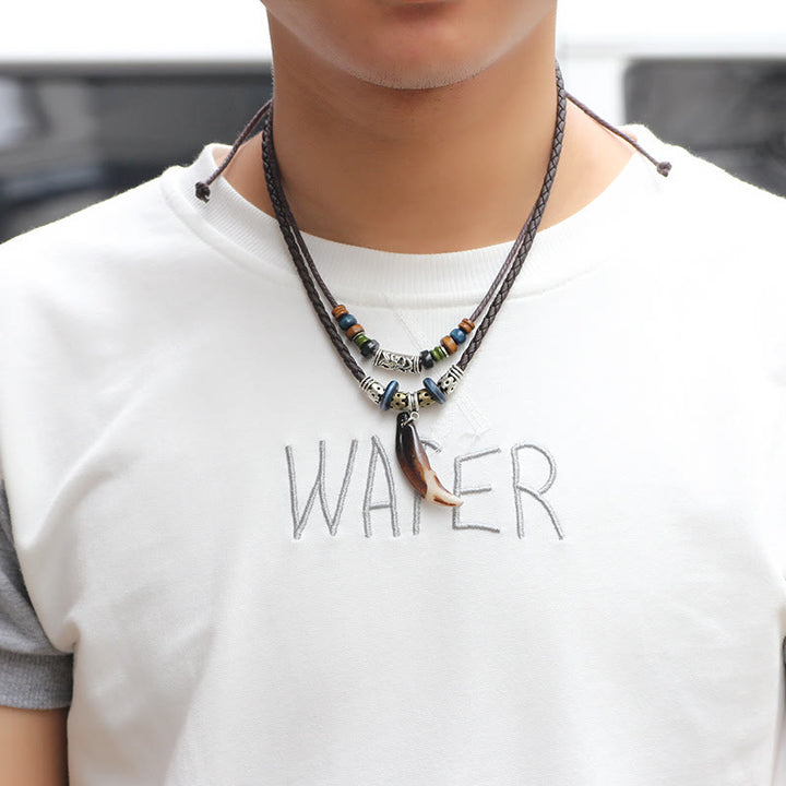 FREE Today: Vintage Tribal Bohemian Wolf Tooth Pendant Necklace