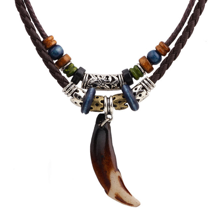 FREE Today: Vintage Tribal Bohemian Wolf Tooth Pendant Necklace