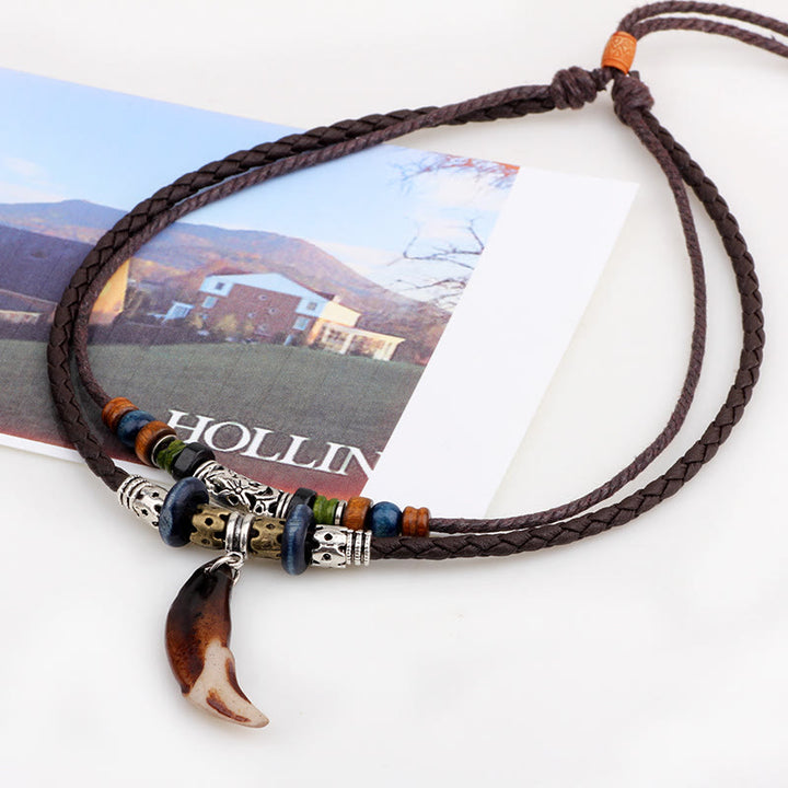 FREE Today: Vintage Tribal Bohemian Wolf Tooth Pendant Necklace