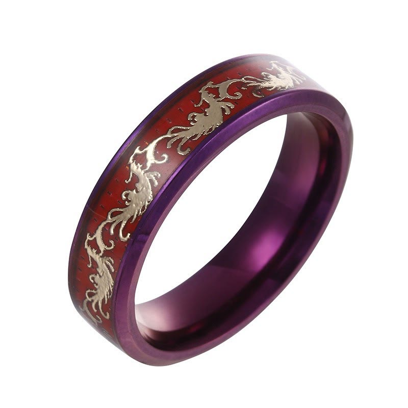 FREE Today: Dragon and Phoenix Titanium Steel Couple Rings