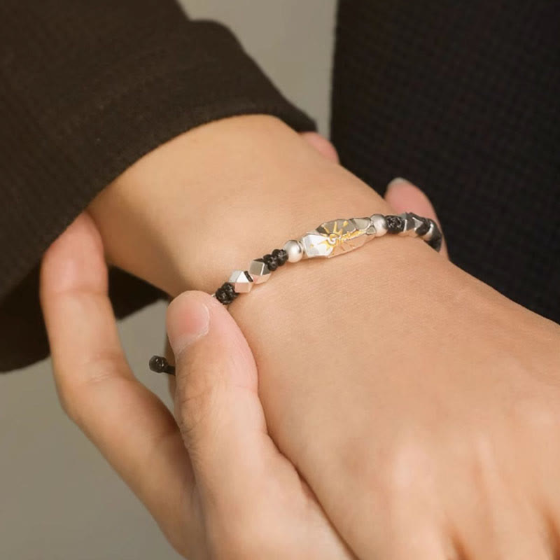 WorldNorse 925 Sterling Silver Wish Emblem Hammered Braceket - image 6