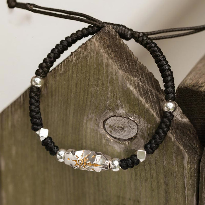 WorldNorse Handcrafted 925 Silver Wish Emblem Hammered Bracelet - image 2