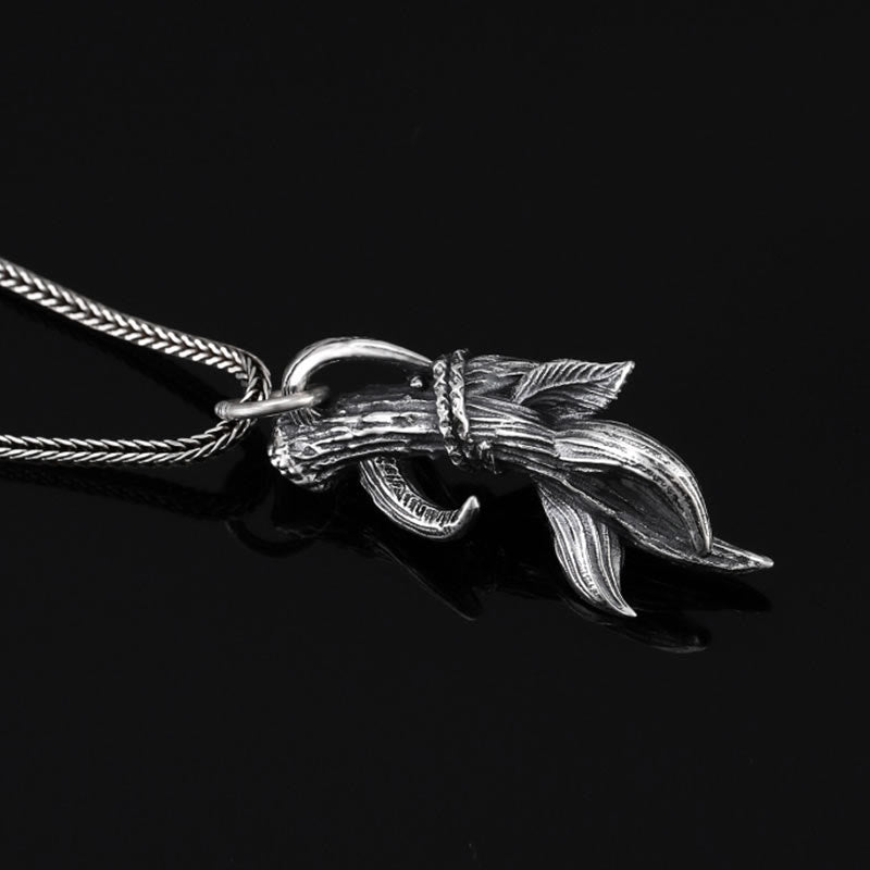 WorldNorse Handcrafted 925 Silver Deer Horns Necklace - image 4