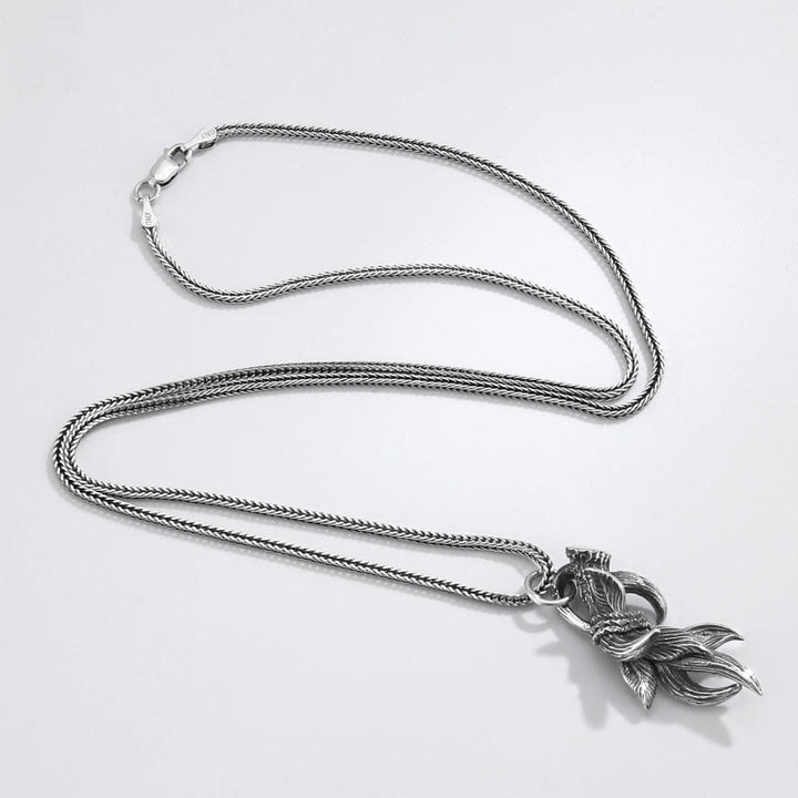 WorldNorse Handcrafted 925 Silver Deer Horns Necklace - image 8