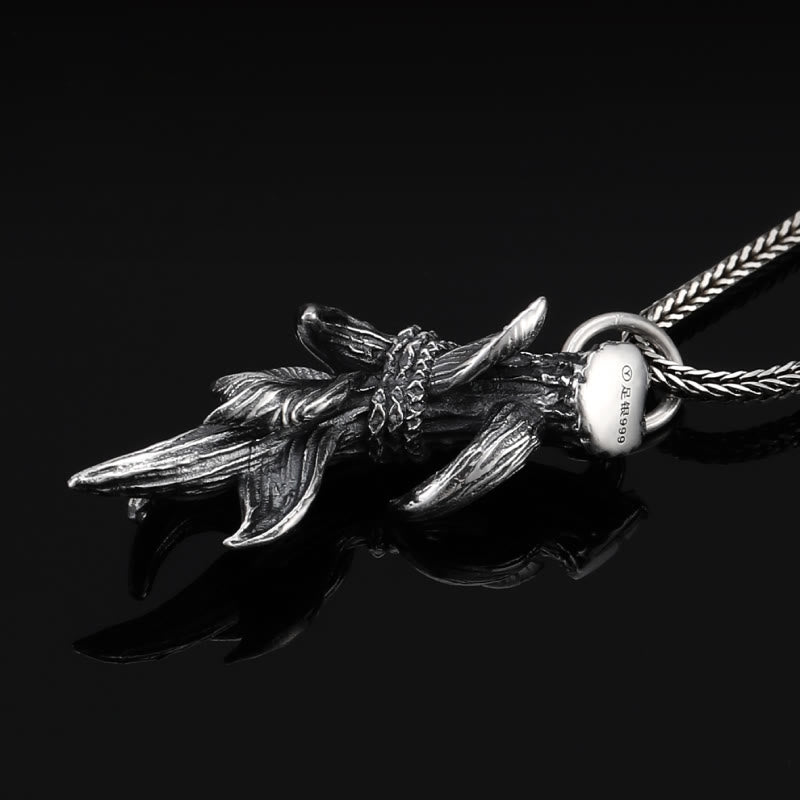 WorldNorse Handcrafted 925 Silver Deer Horns Necklace - image 6