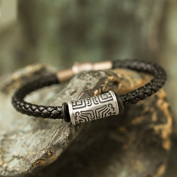 WorldNorse Handcrafted 925 Silver Taotie Bracelet - 19cm - image 0