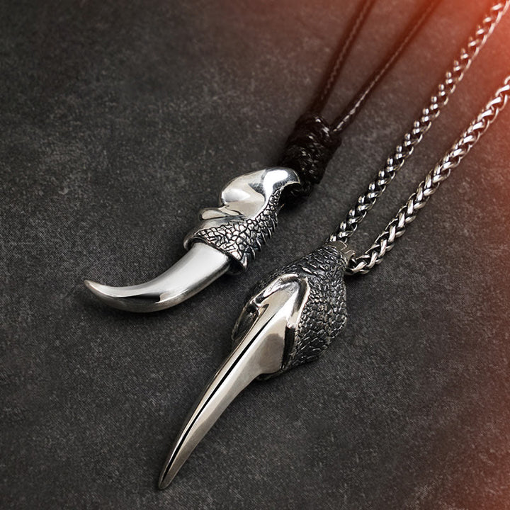 WorldNorse Handcrafted 925 Silver Norse Dragon Necklace - image 0