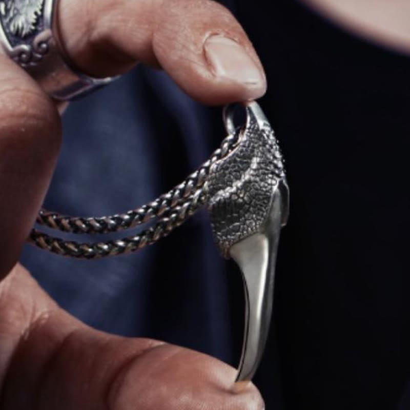 WorldNorse Handcrafted 925 Silver Norse Dragon Necklace - image 6