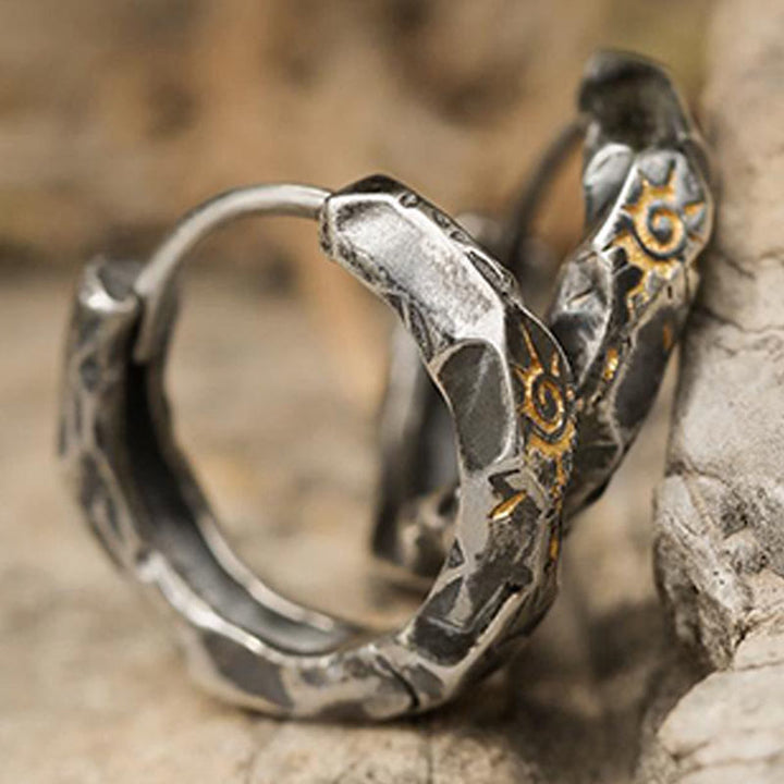 WorldNorse Handcrafted 925 Silver Wish Emblem Hammered Earrings - image 4