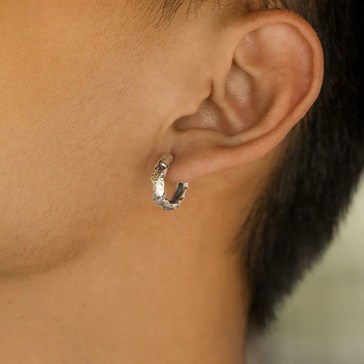 WorldNorse Handcrafted 925 Silver Wish Emblem Hammered Earrings - image 10