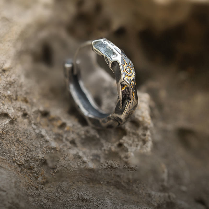 WorldNorse Handcrafted 925 Silver Wish Emblem Hammered Earrings - image 7