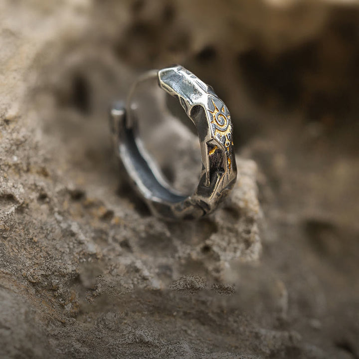 WorldNorse Handcrafted 925 Silver Wish Emblem Hammered Earrings - image 7