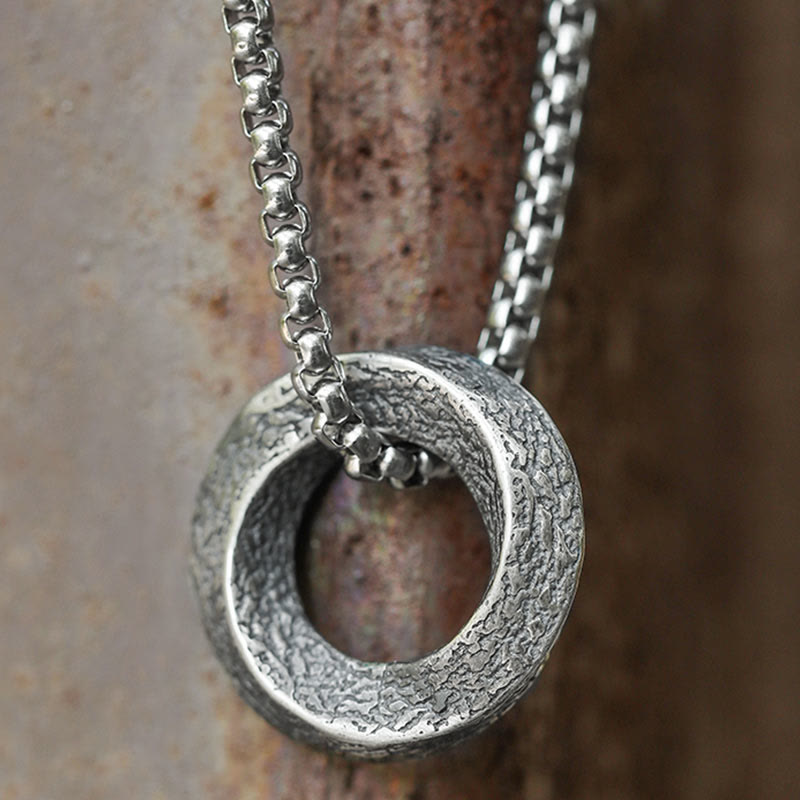 WorldNorse 925 Sterling Silver Mobius Strip Necklace - 60cm Titanium Steel Square Chain - image 5