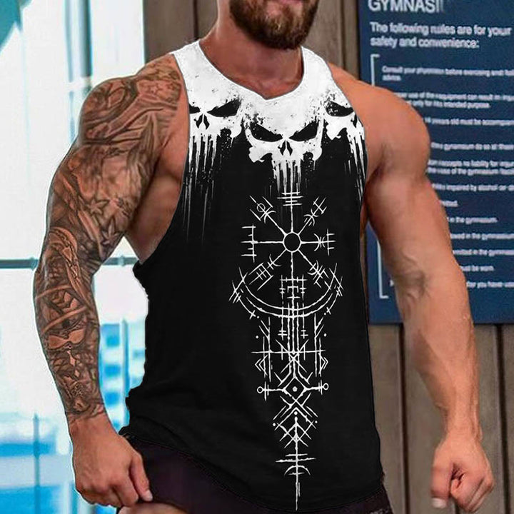 WorldNorse Viking Vegvisir Skull Vest