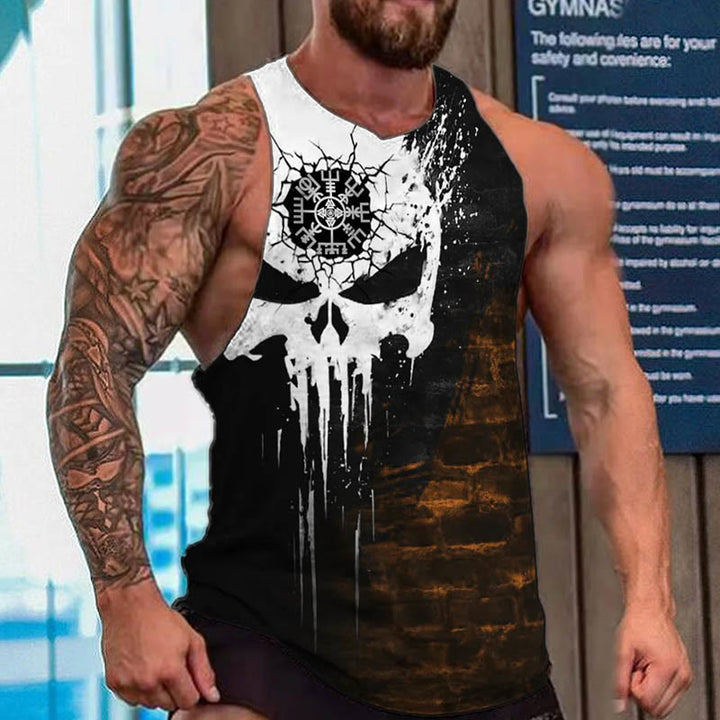 WorldNorse Vegvisir Valknut Skull Vest