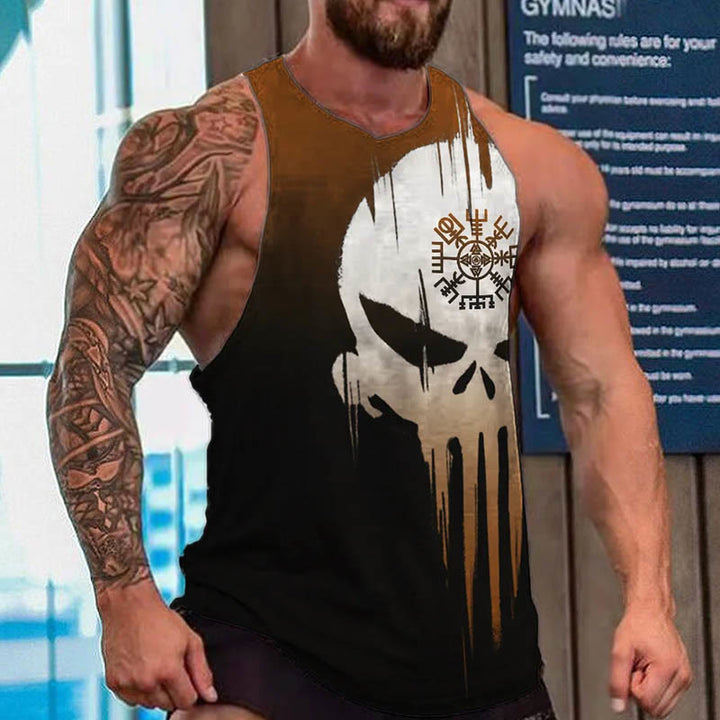 WorldNorse Vegvisir Valknut Skull Vest