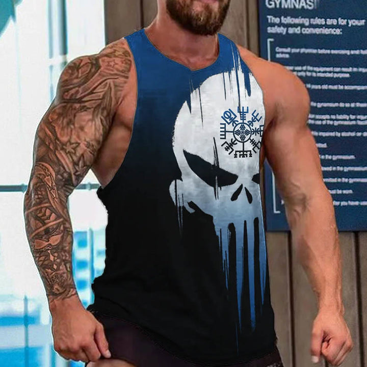 WorldNorse Vegvisir Valknut Skull Vest