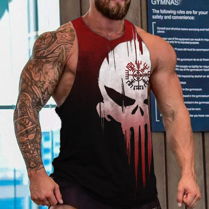 WorldNorse Vegvisir Valknut Skull Vest