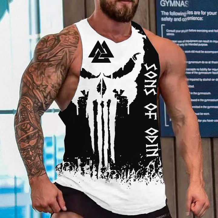 WorldNorse Runes Valknut Skull Vest