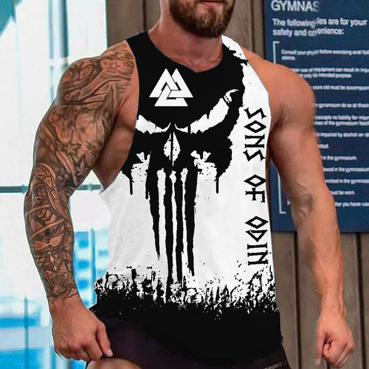 WorldNorse Runes Valknut Skull Vest