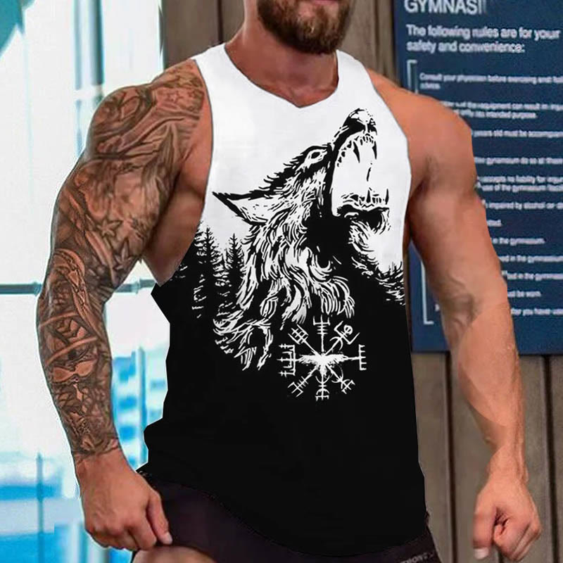 WorldNorse Wolves Vegvisir Raven Vest - Black - US/UK/AU52，EU62 (6XL) - image 1