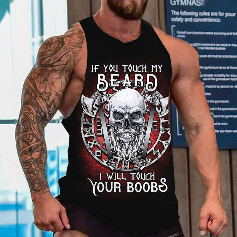 WorldNorse Vegvisir Runes Viking Axe Vest - US/UK/AU52，EU62 (6XL) - image 0