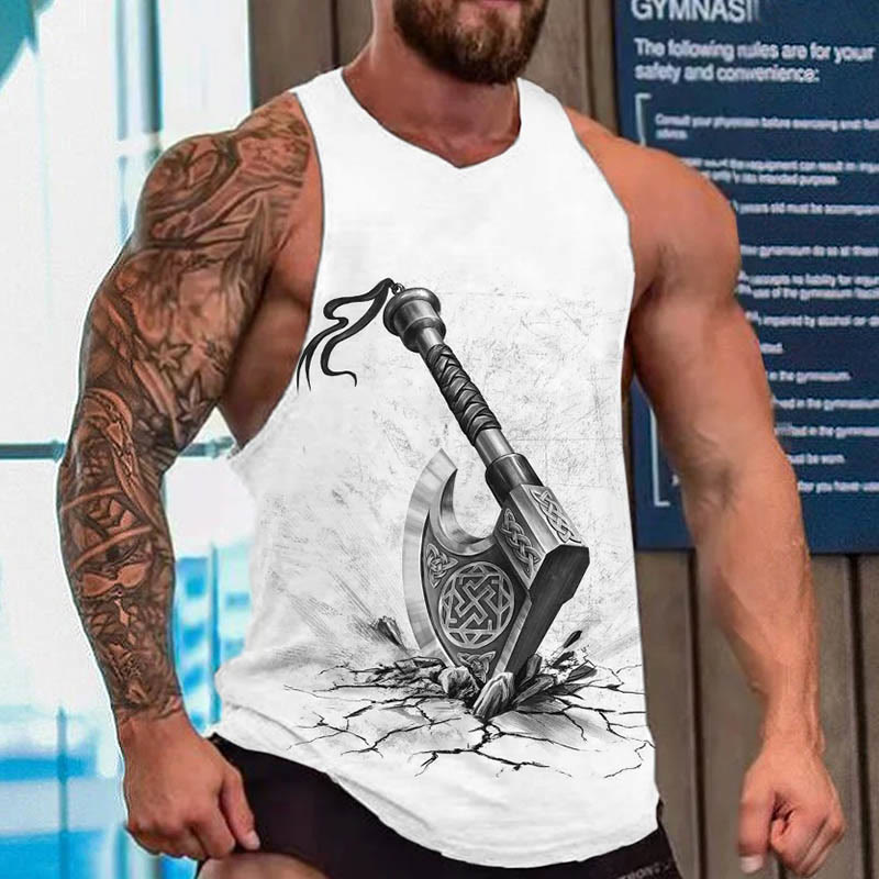 WorldNorse Viking Axe Vest - White - US/UK/AU52，EU62 (6XL) - image 1