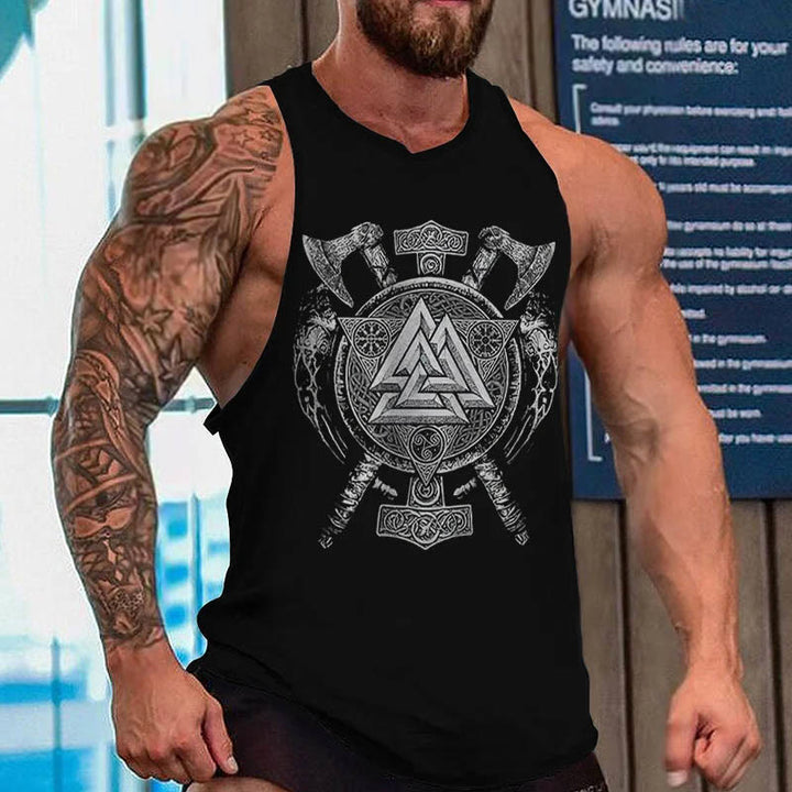 WorldNorse Valknut Viking Axe Mjolnir Celtic Knot Vest