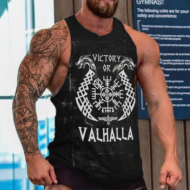 WorldNorse Runes Raven Valknut Norse Dragon Vegvisir Vest