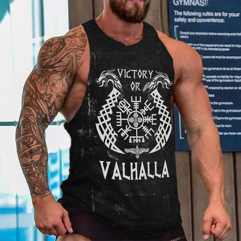 WorldNorse Runes Raven Valknut Norse Dragon Vegvisir Vest - US/UK/AU52，EU62 (6XL) - image 0