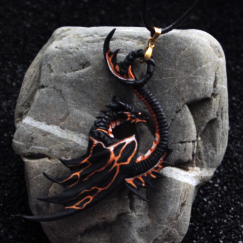 FREE Today: Volcanic Dragon Charm Necklace