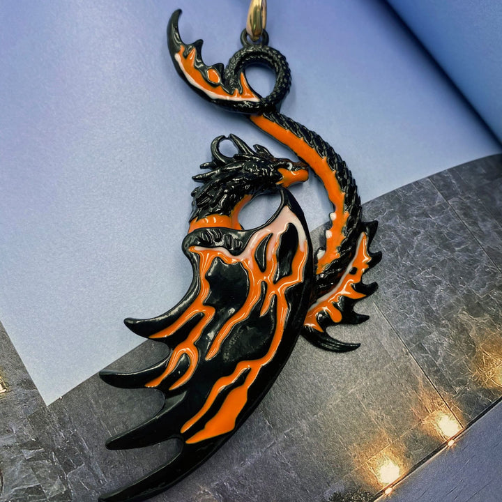 FREE Today: Volcanic Dragon Charm Necklace