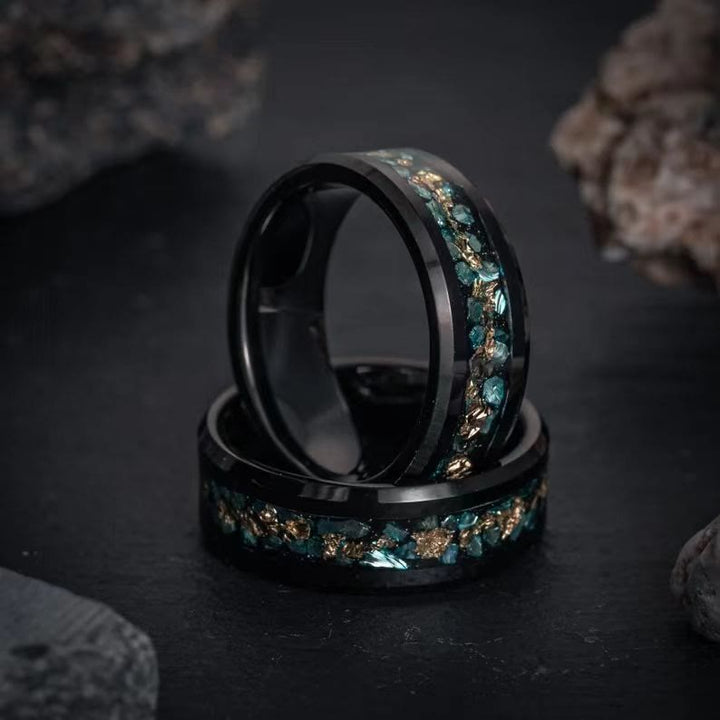 FREE Today: Green Coral Fragments Gold Foil Ring