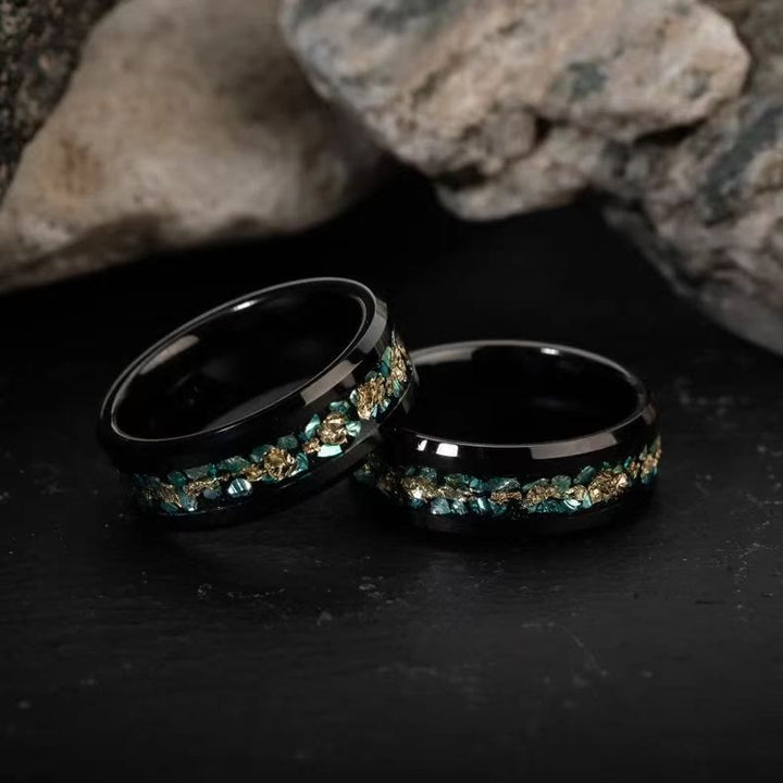 FREE Today: Green Coral Fragments Gold Foil Ring