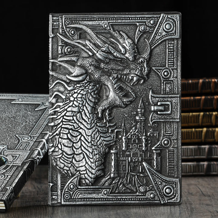 WorldNorse Dragon Embossed Leather Cover Lined Notebook