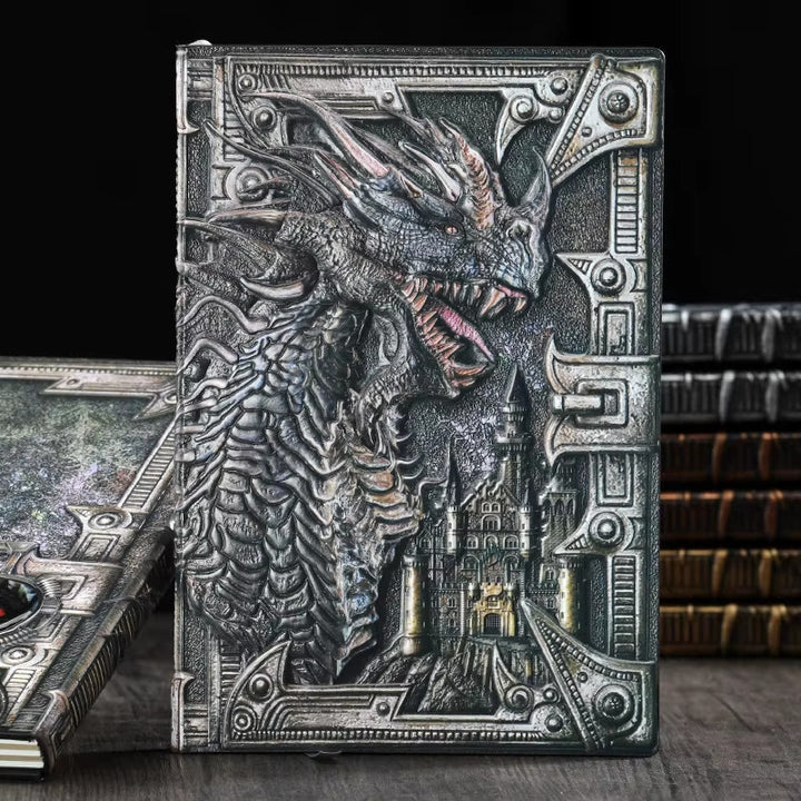 WorldNorse Dragon Embossed Leather Cover Lined Notebook