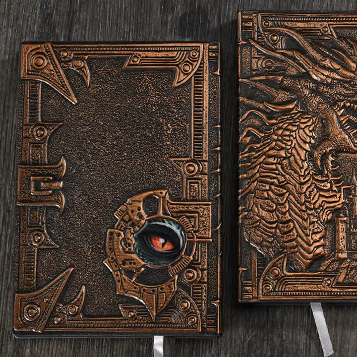 WorldNorse Dragon Embossed Leather Cover Lined Notebook