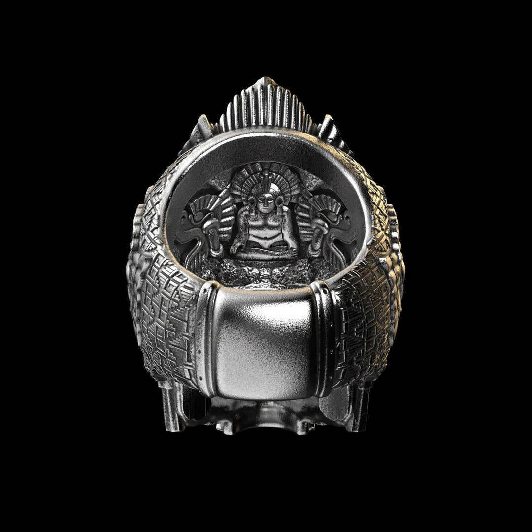 WorldNorse Dark Black Skull Ring