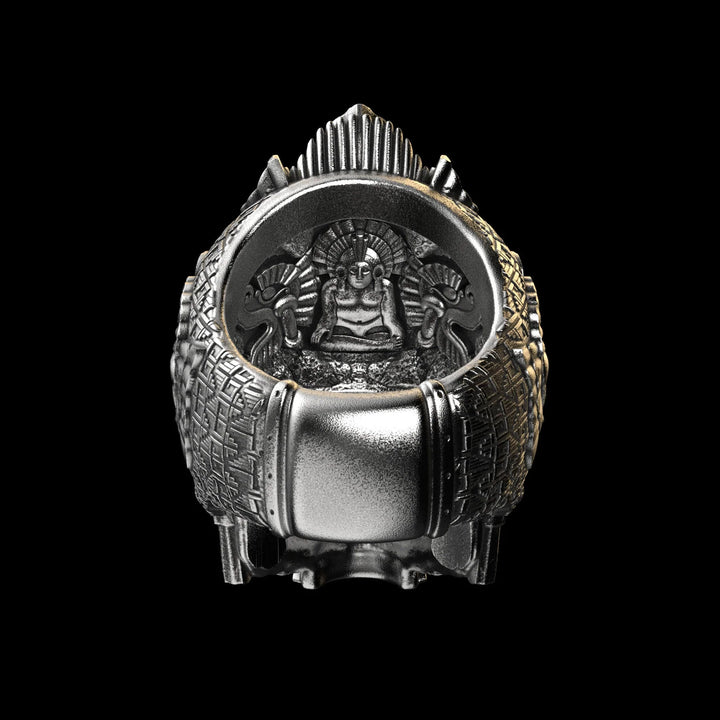 WorldNorse Dark Black Skull Ring